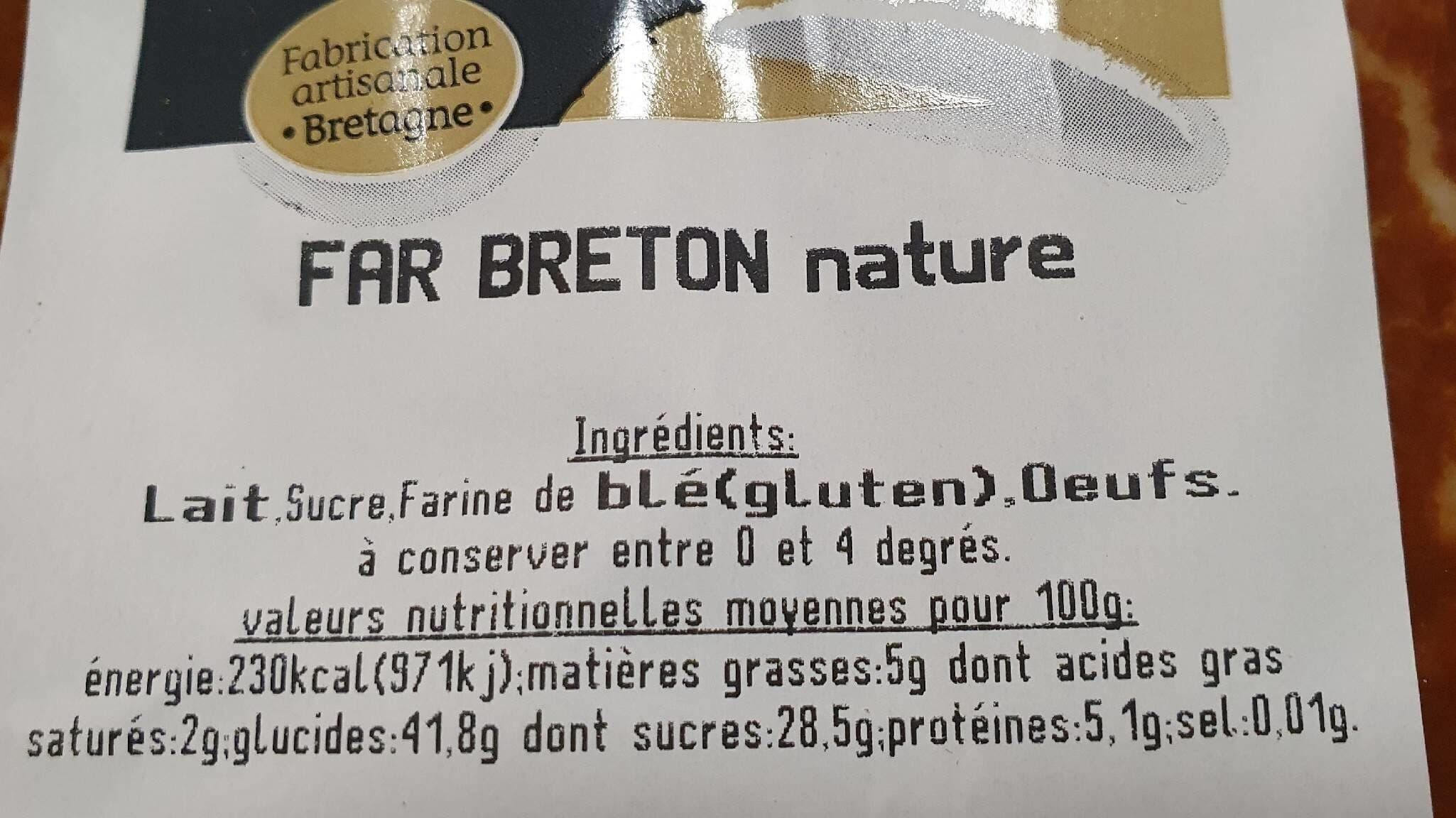Crêperie Lohéac Far Breton nature packshot