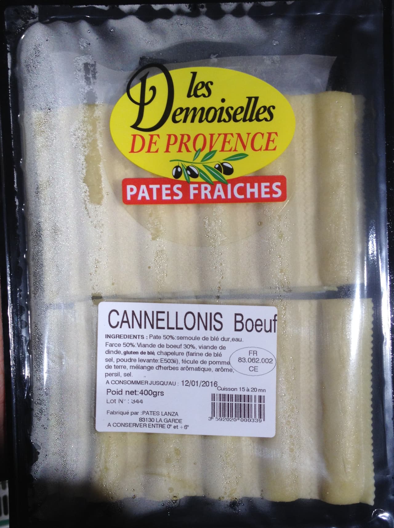 Lanza Cannellonis Boeuf packshot