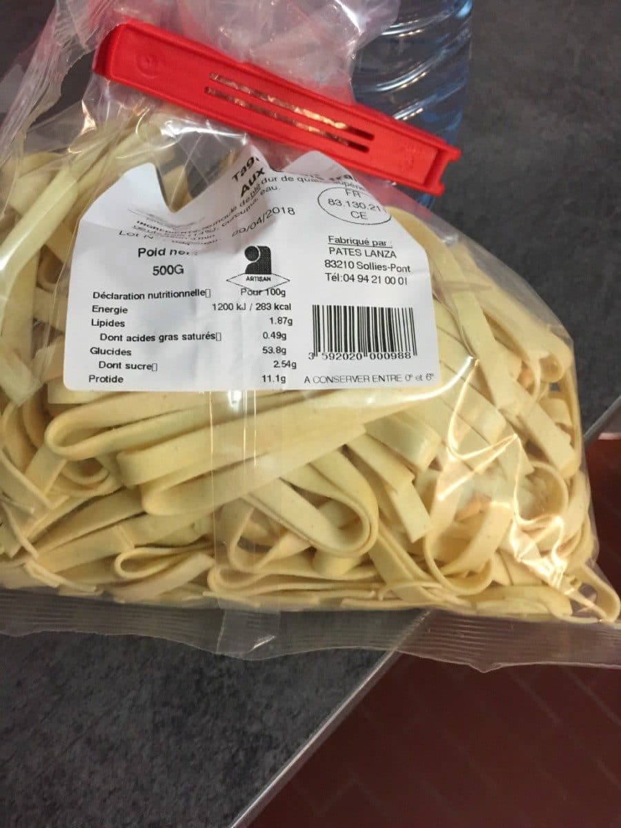 Open Food Facts Tagliatelles aux oeufs frais packshot