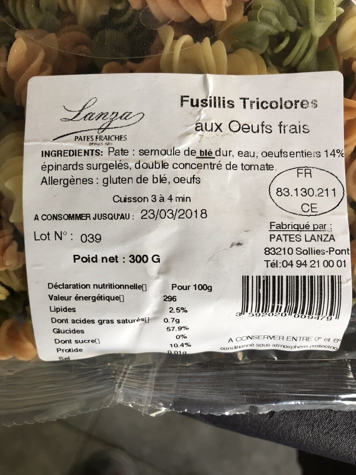Open Food Facts Pates fraiches packshot