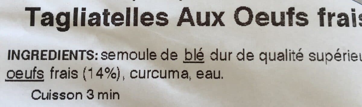 Les Demoiselles de Provence Tagliatelles aux oeufs frais packshot