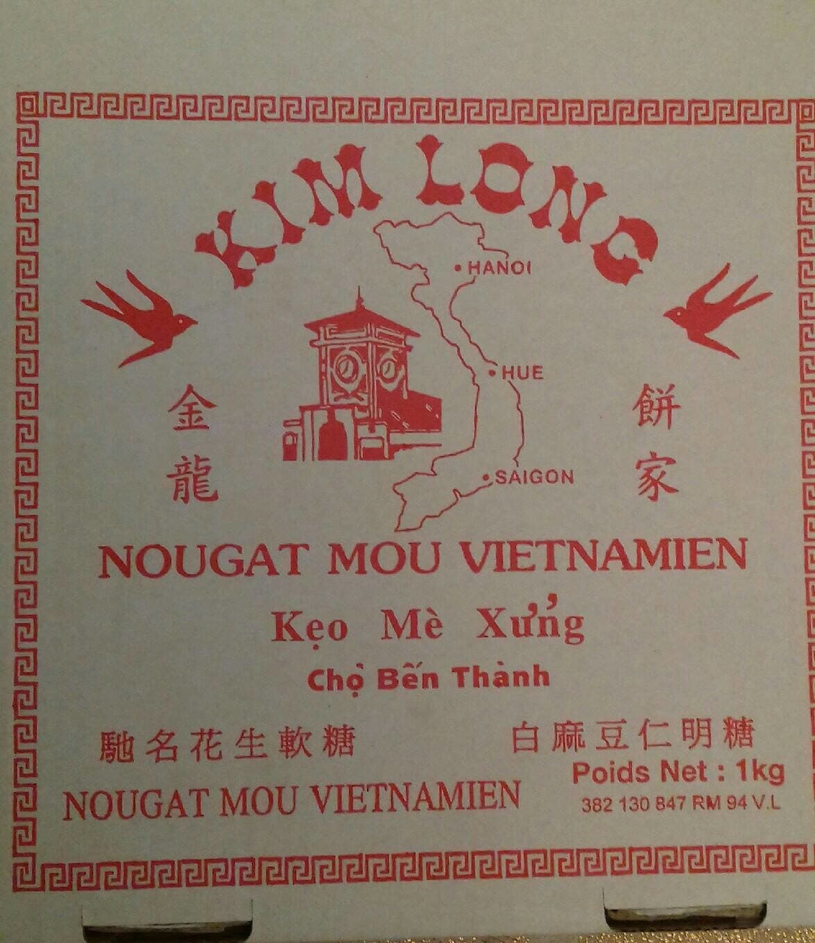 Kim Long Nougat mou vietnamien packshot