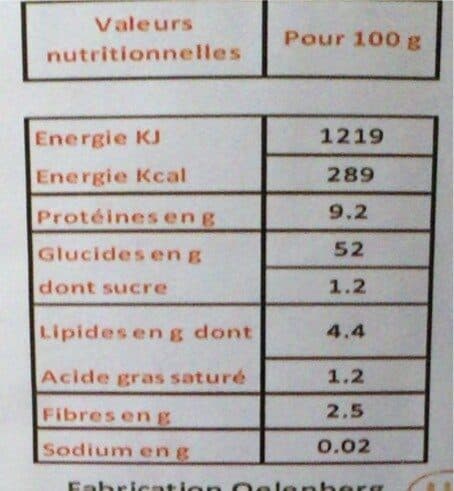 Open Food Facts Pates moyennes aux oeufs packshot