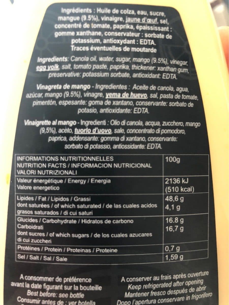 Baton Rouge Vinaigrette à la mangue packshot