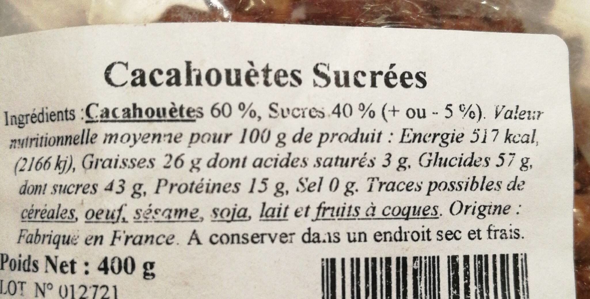 Open Food Facts Cacahuète sucrée packshot