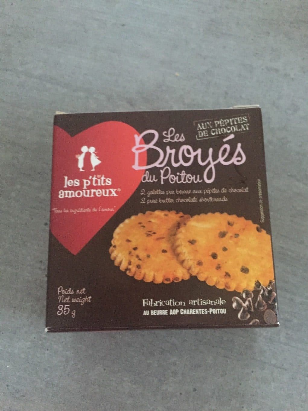 Les P’tits Amoureux Les broyés du poitou aux pépites de chocolat packshot
