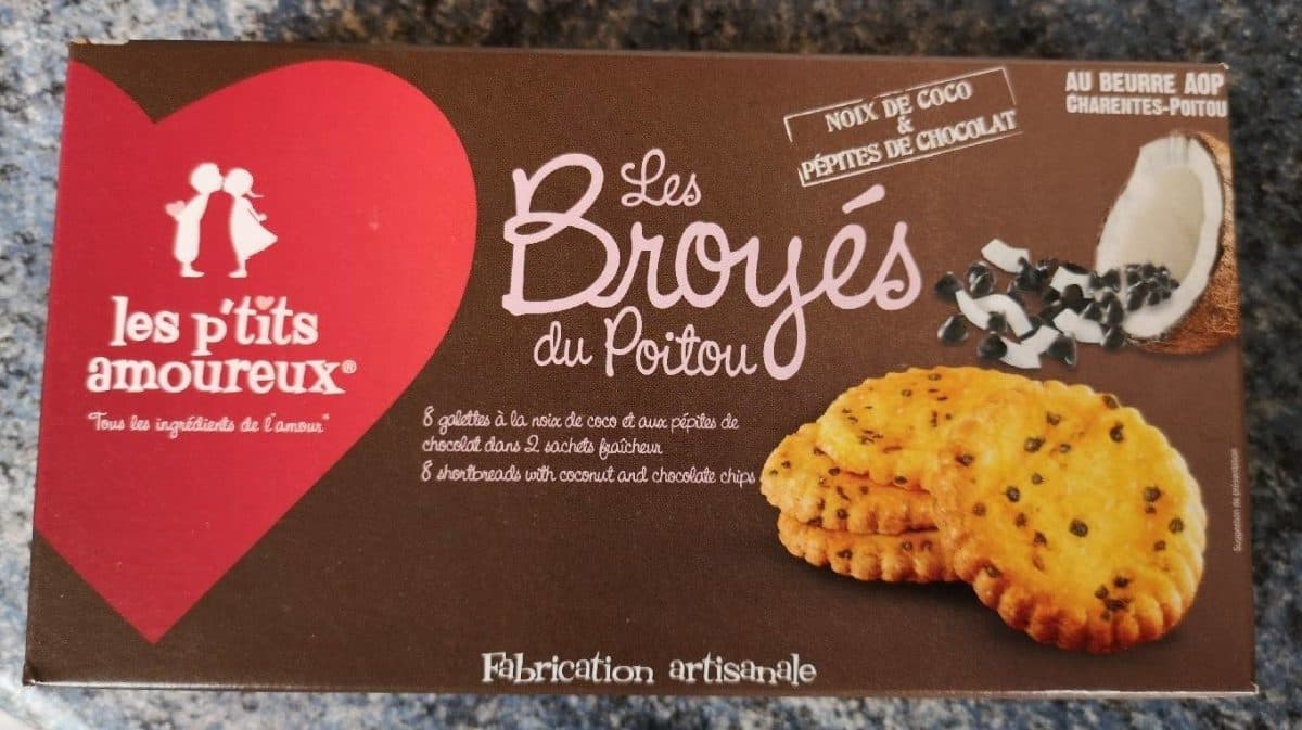 Les P'tits Amoureux Les Broyés du Poitou Noix de Coco & Pépites de Chocolat packshot