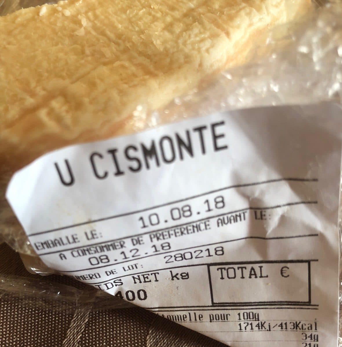 Open Food Facts U Cismonte packshot