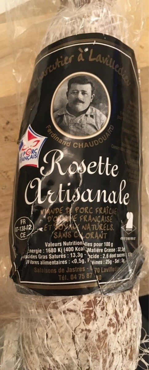 Open Food Facts Rosette artisanale packshot