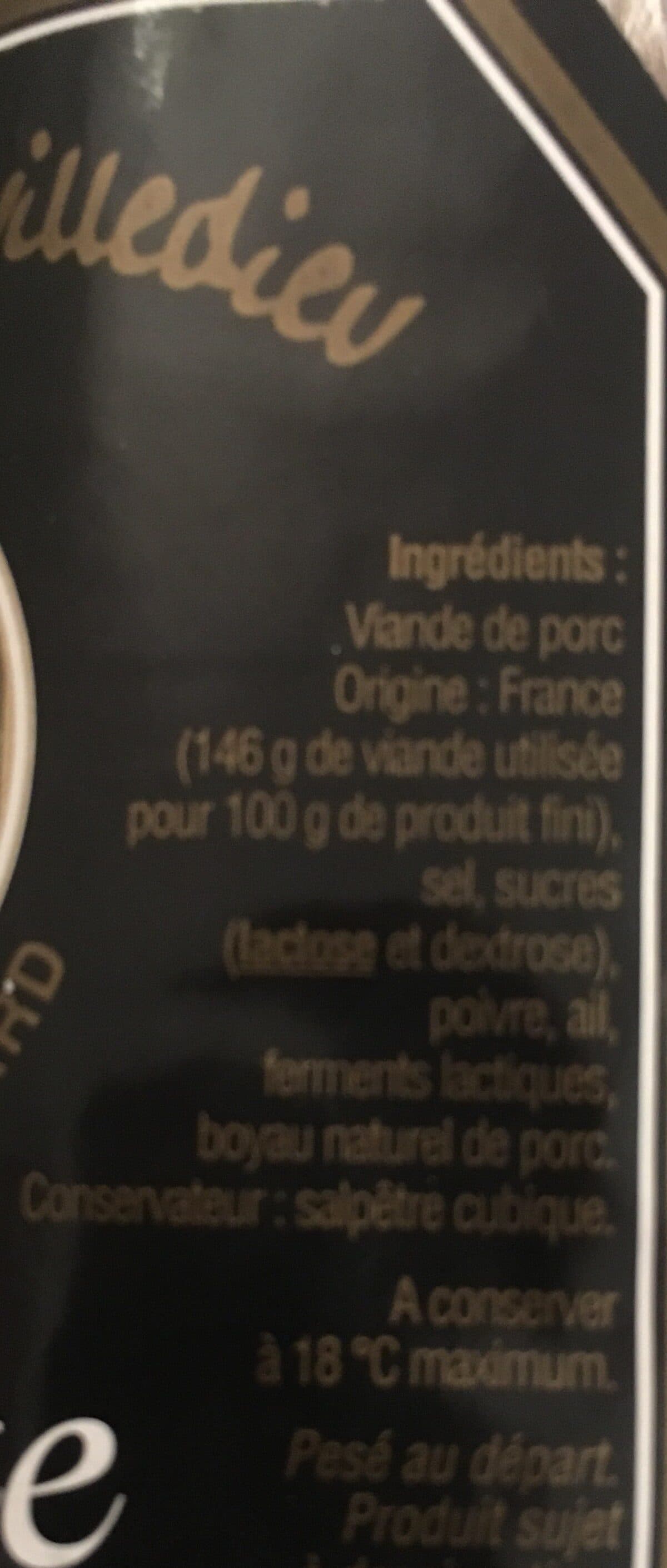 Open Food Facts Rosette artisanale packshot