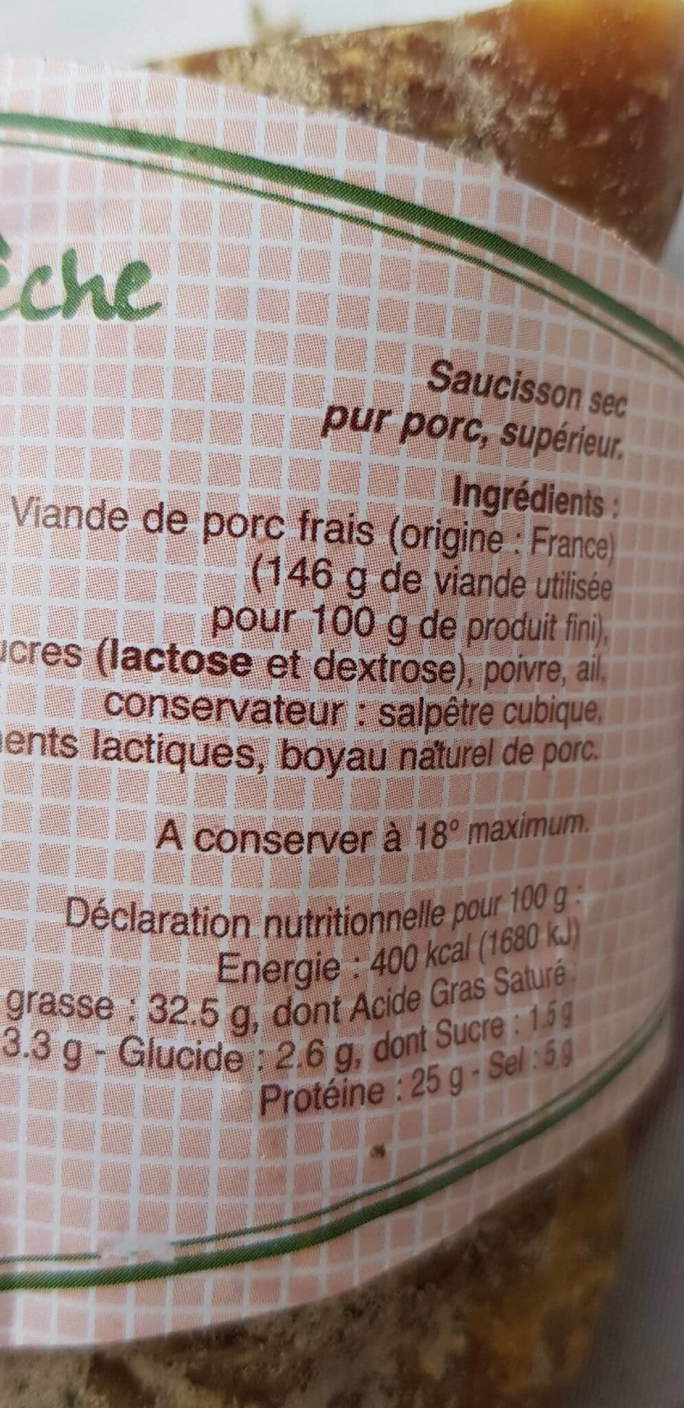 Open Food Facts Saucisson bride de l Ardèche artisanal packshot