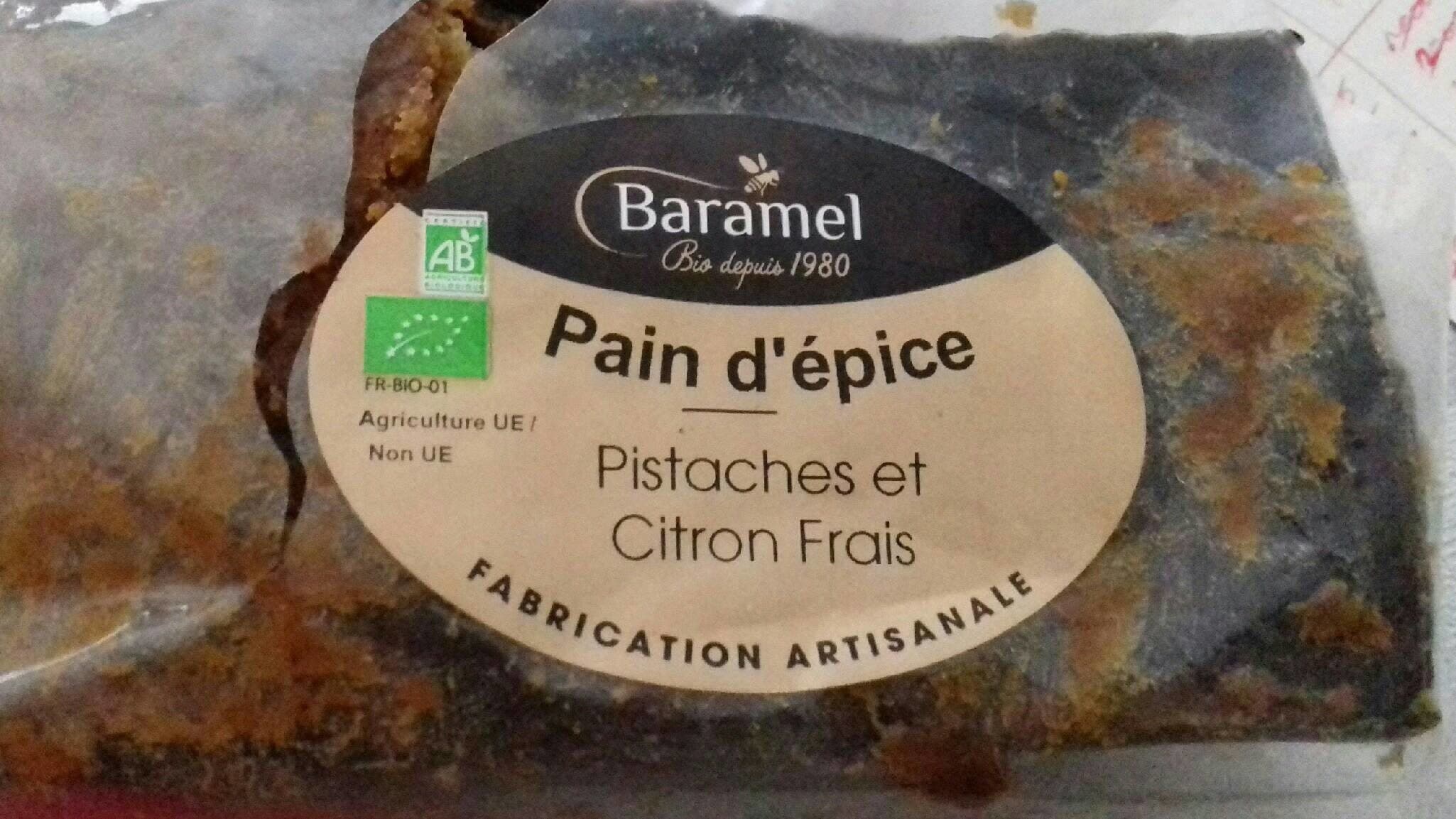 Baramel Pain d'épice pistaches et citron packshot