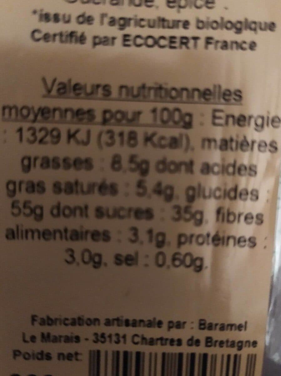 Baramel Pain d'épice aux figues packshot