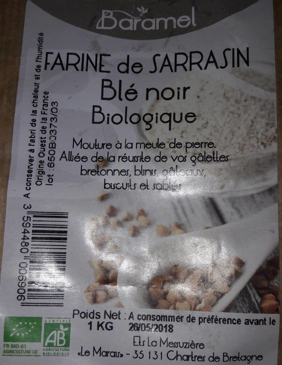 Baramel Farine de sarrasin blé noir biologique packshot