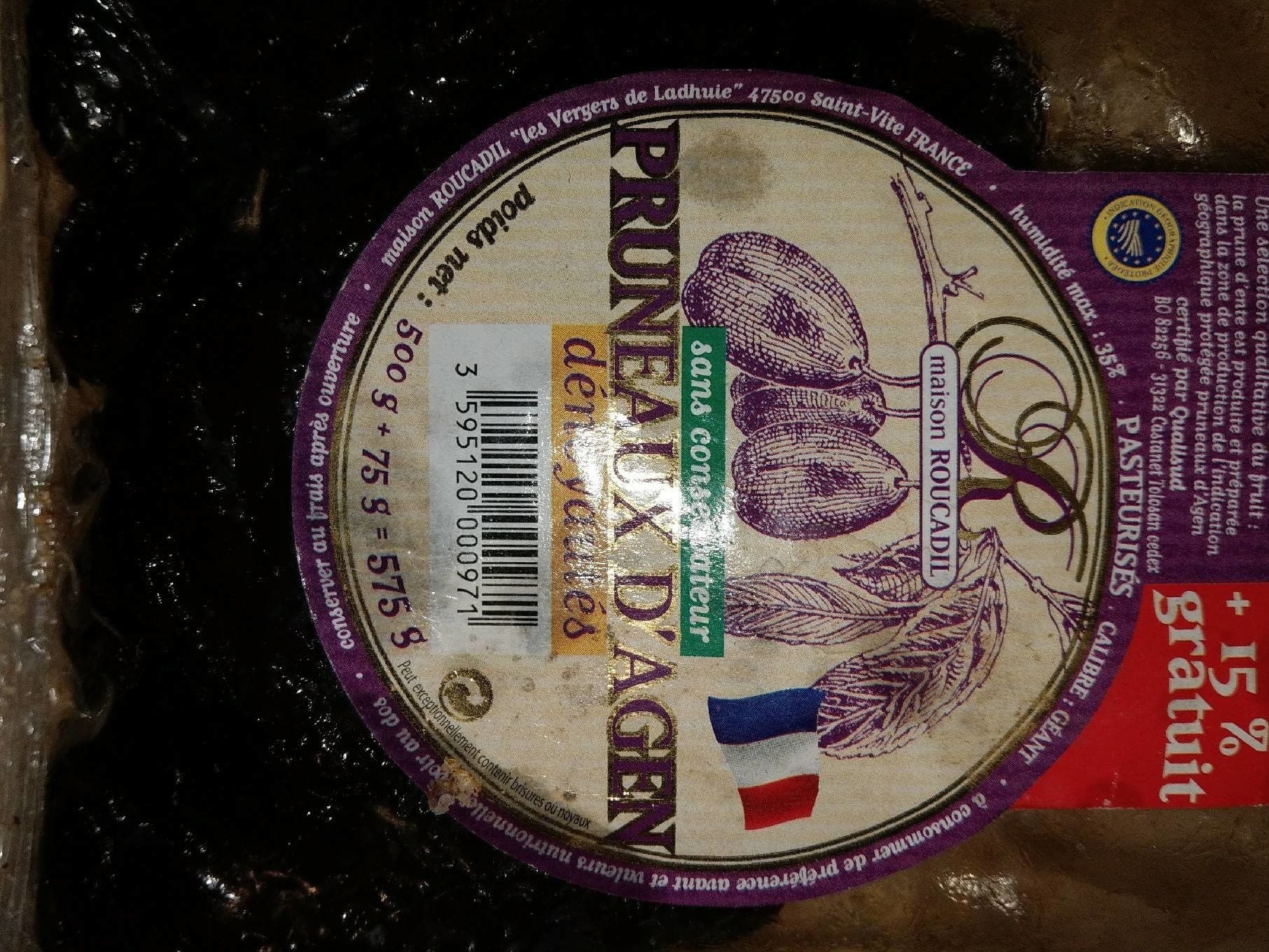 Maison Roucadil Pruneaux d'Agen dénoyautés packshot