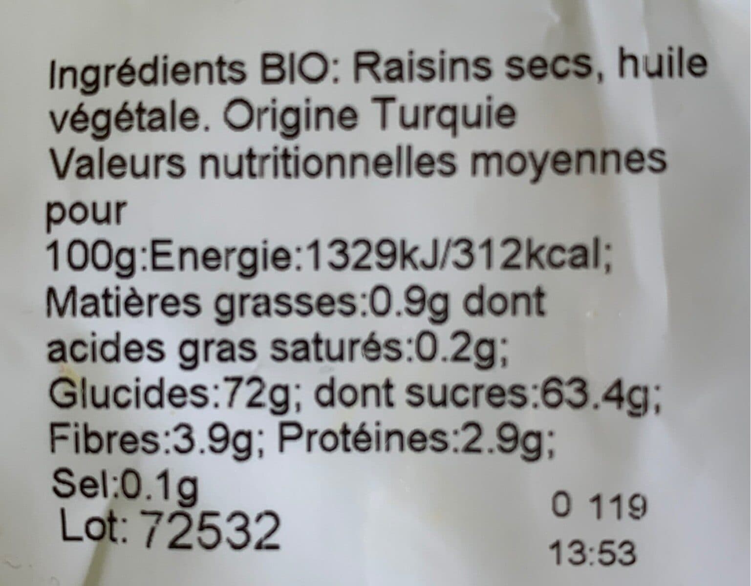 Maison Roucadil Raisins sultanines packshot