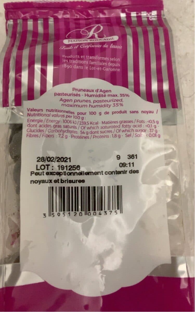 Maison Roucadil Pruneaux d'Agen géant dénoyautés packshot
