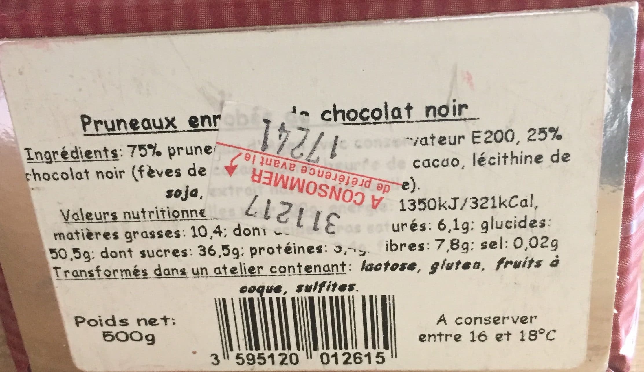 La Boutique Des Pruneaux Pruneaux enrobés de chocolat noir packshot