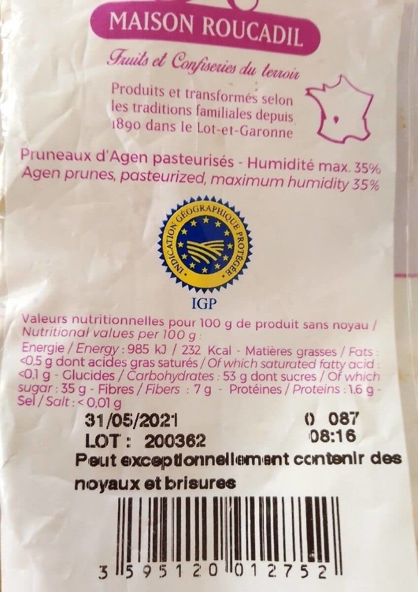Maison Roucadil Pruneaux d'Agen packshot