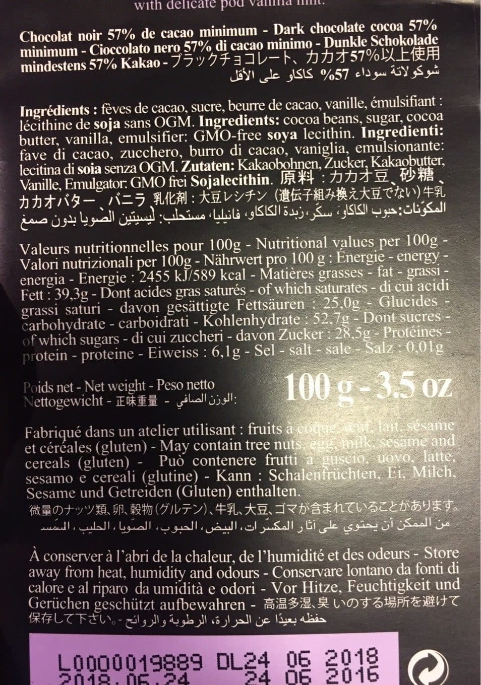 Weiss Tablette Chocolat Noir packshot