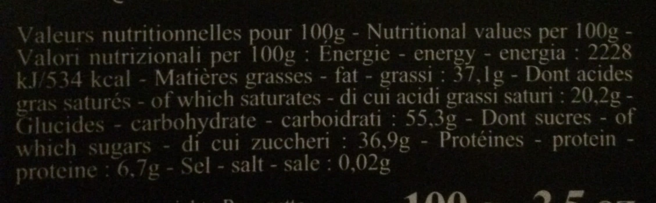 Weiss Chocolat noir aux écorces d'orange confites packshot