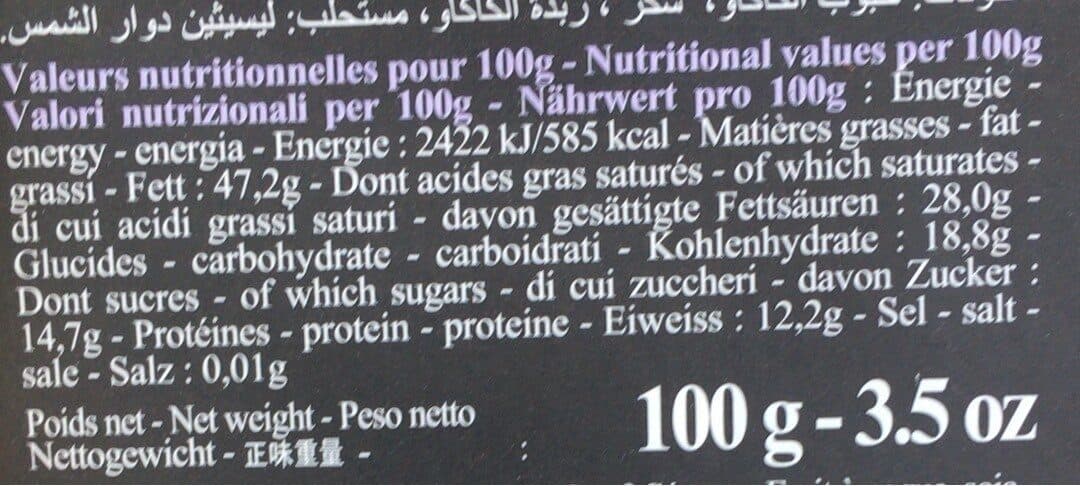 Weiss Chocolat noir Kacinkoa 85% packshot