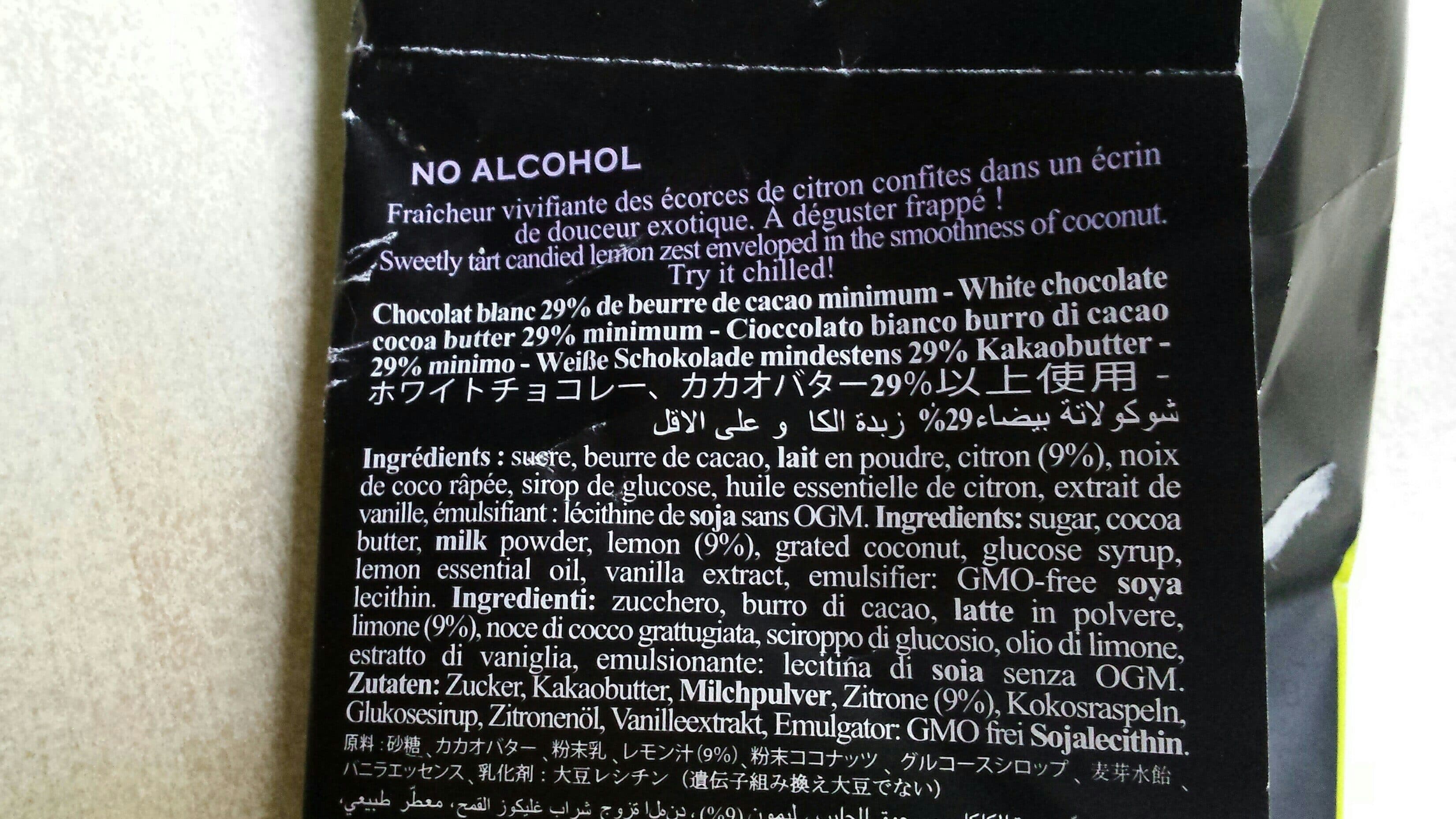 Weiss Tablette Chocolat Blanc Aux écorces De Citron Confites packshot
