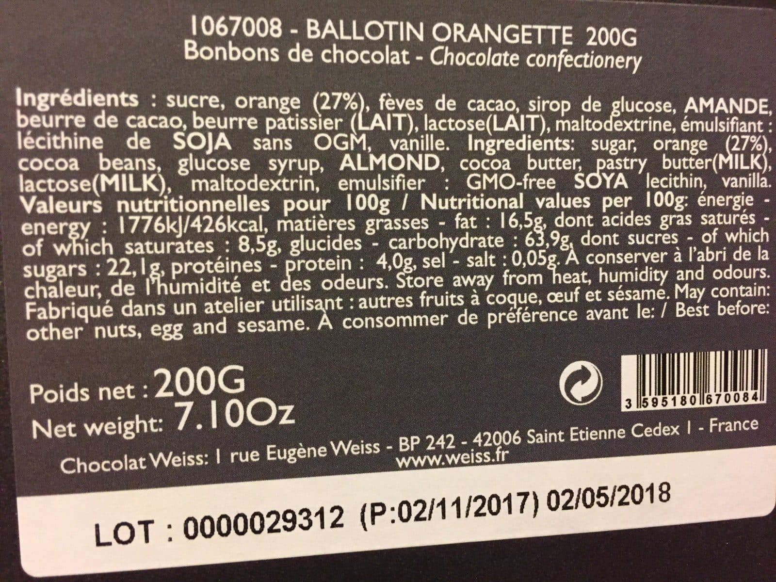 Weiss Orangette packshot