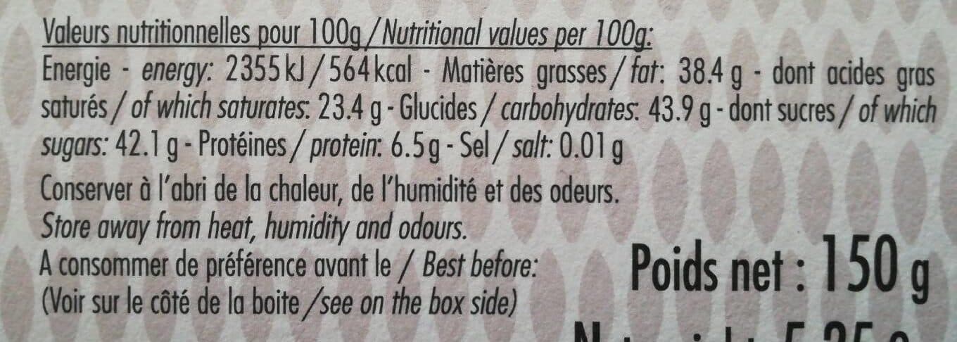 Weiss Mes langues de chat – Chocolat noir 57 % packshot