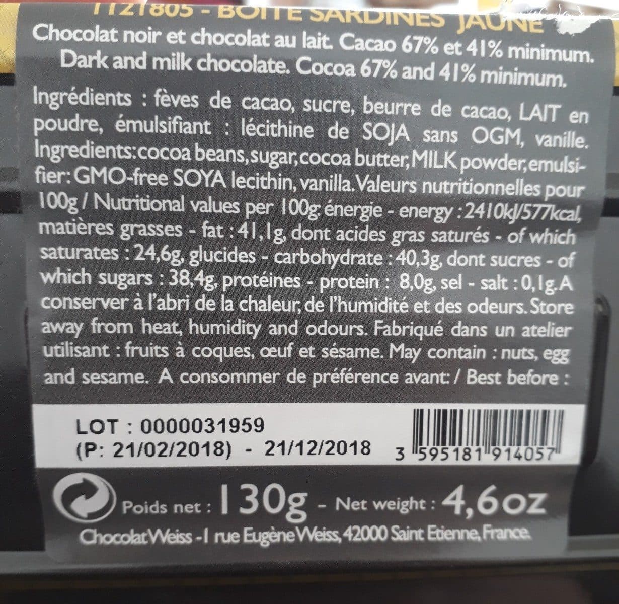 Weiss Sardines de Maître Wess packshot