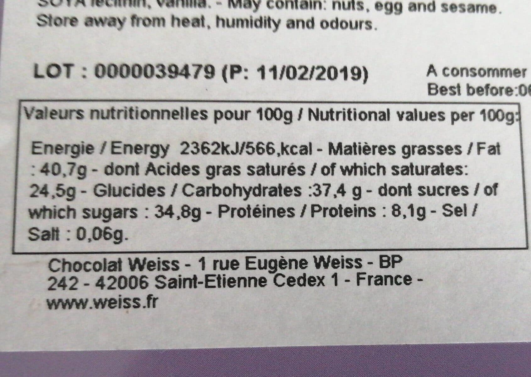 Weiss Mon Cube Napolitains à moi packshot