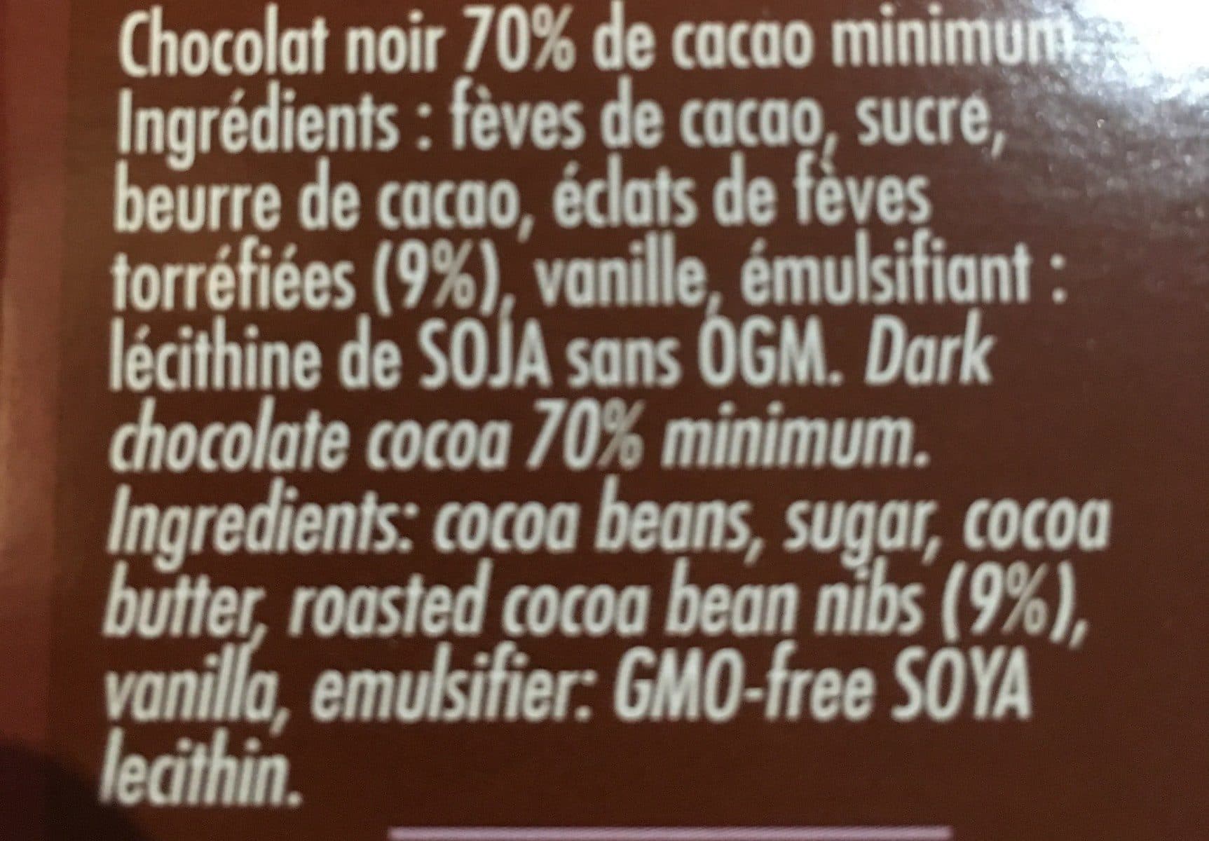 Weiss Chocolat noir aux éclats de fèves packshot