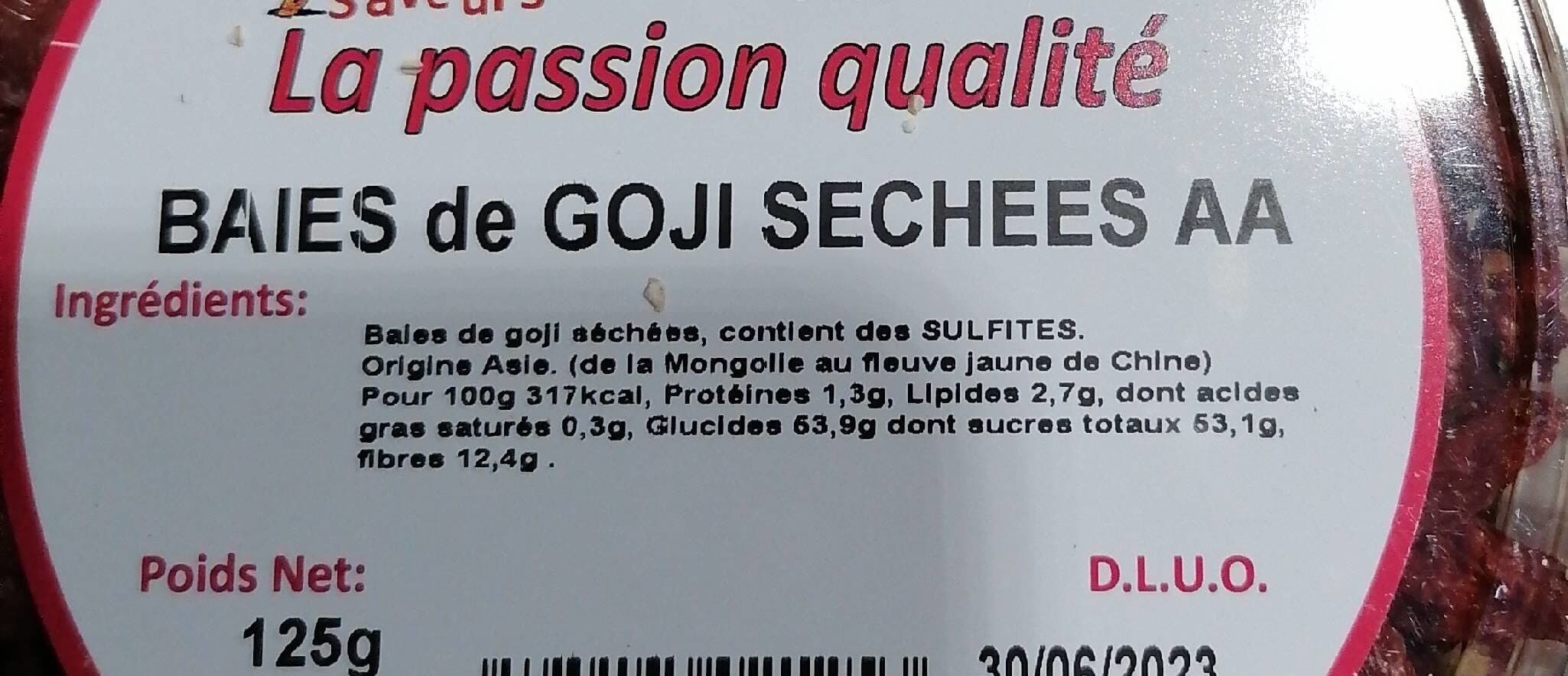 La Pose Gourmande Baies de Goji séchées packshot