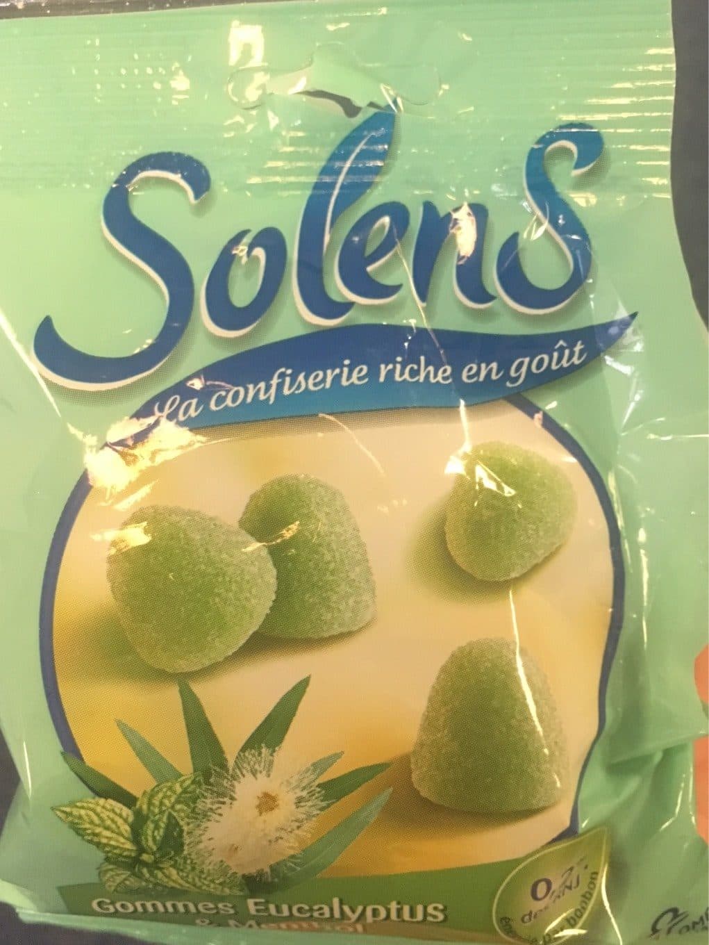 Solens Solens Gommes à L'eucalyptus Menthol packshot