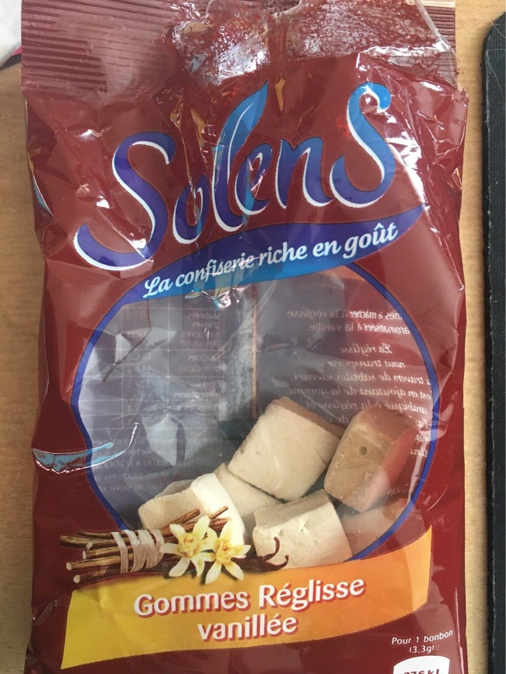 Solens Solens Gommes Réglisse Vanillée packshot