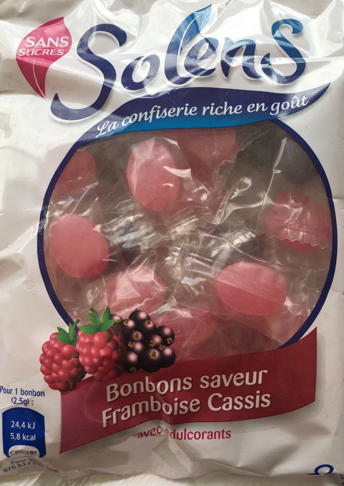 Solens Solens Bonbons Framboise-cassis Sans Sucre packshot
