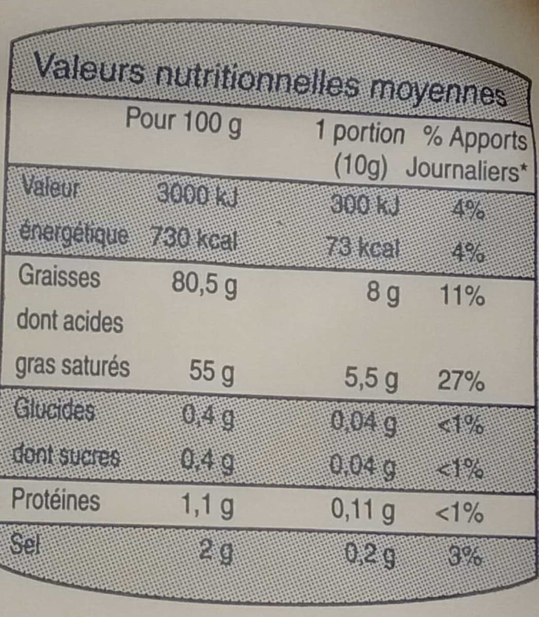 Le Villageois Beurre demi-sel tartinable (80,5 % MG) packshot