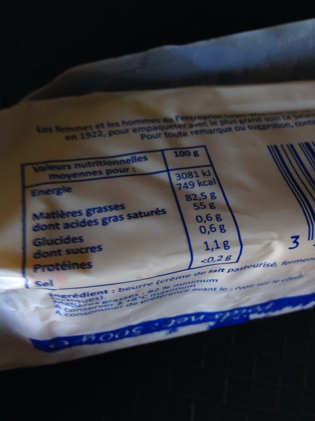 Le Villageois Villageois Beurre doux packshot