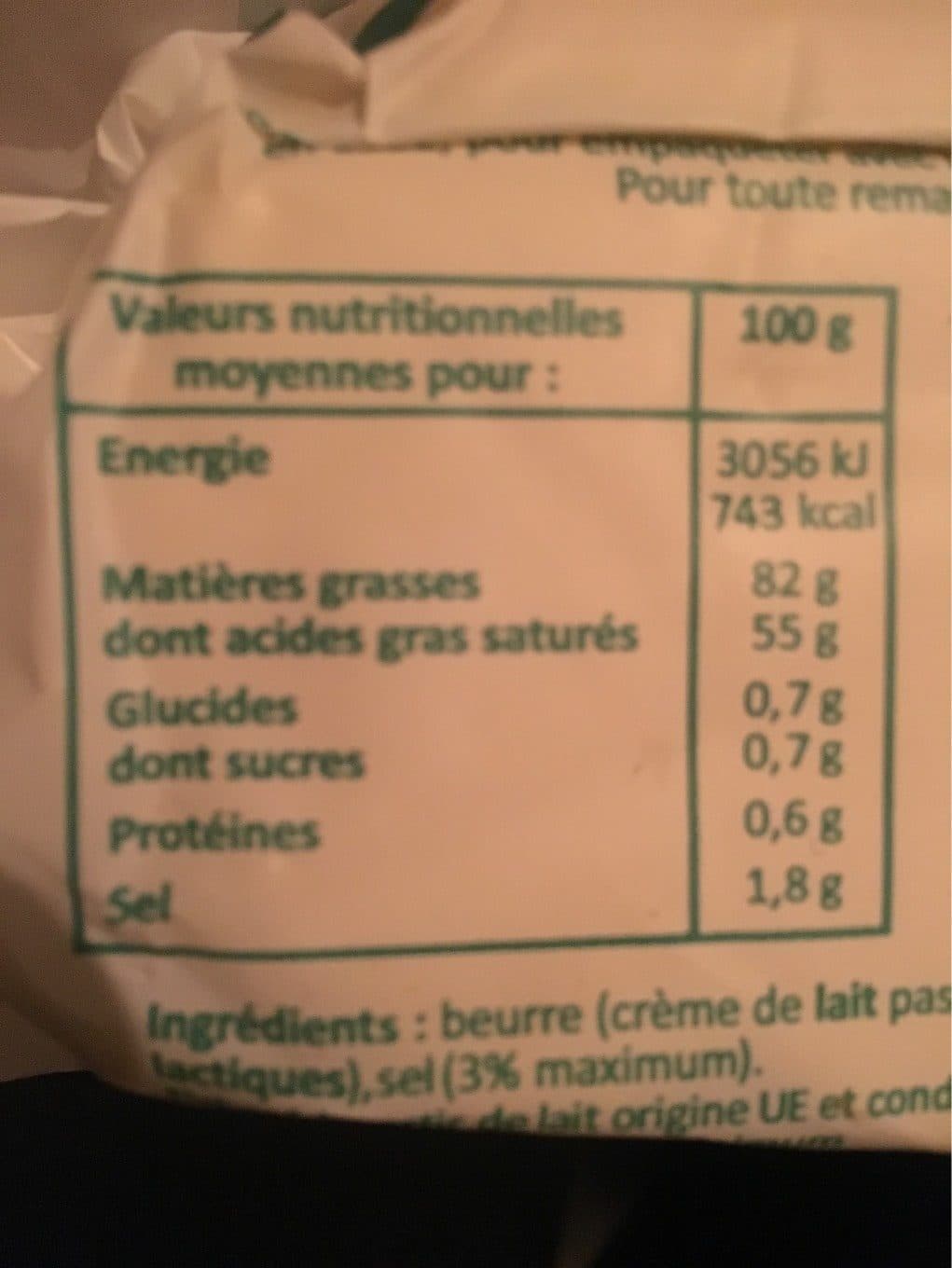 Le Villageois Villageois Beurre Demi Sel 500g packshot