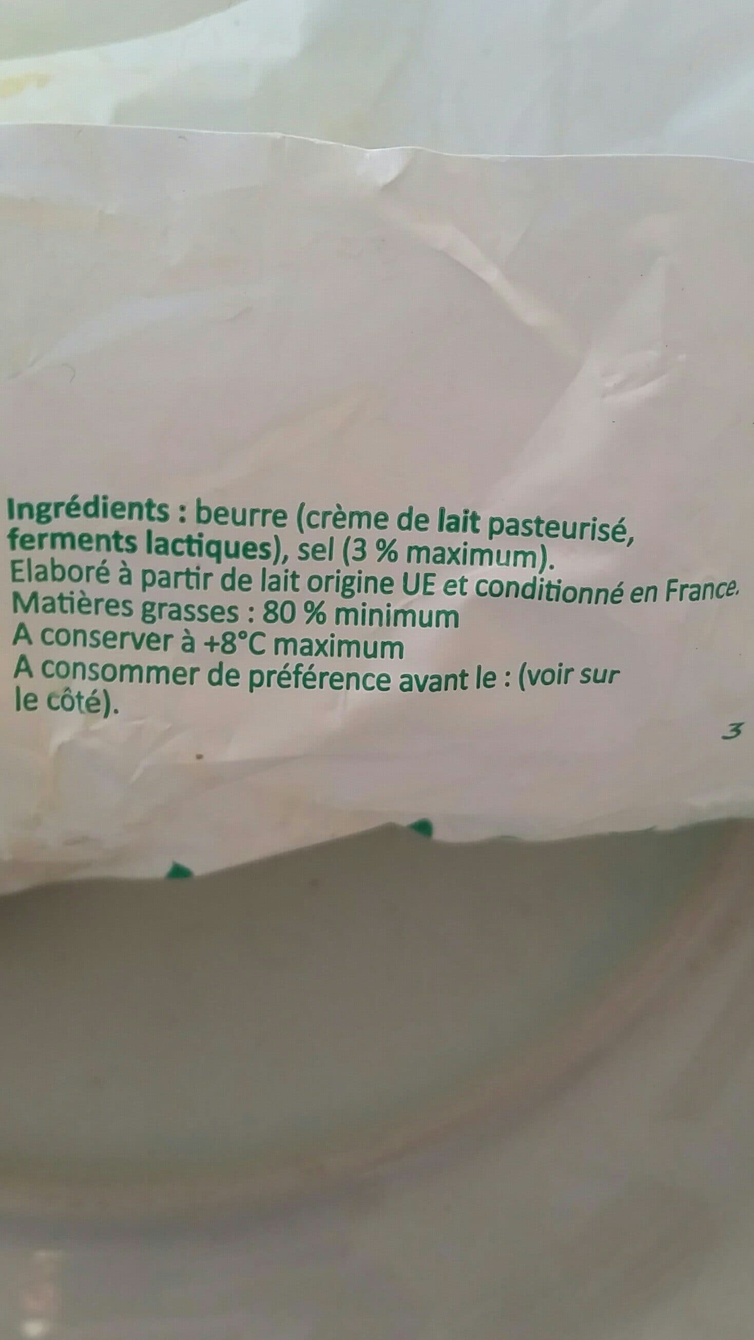 Le Villageois Villageois beurre demi sel packshot