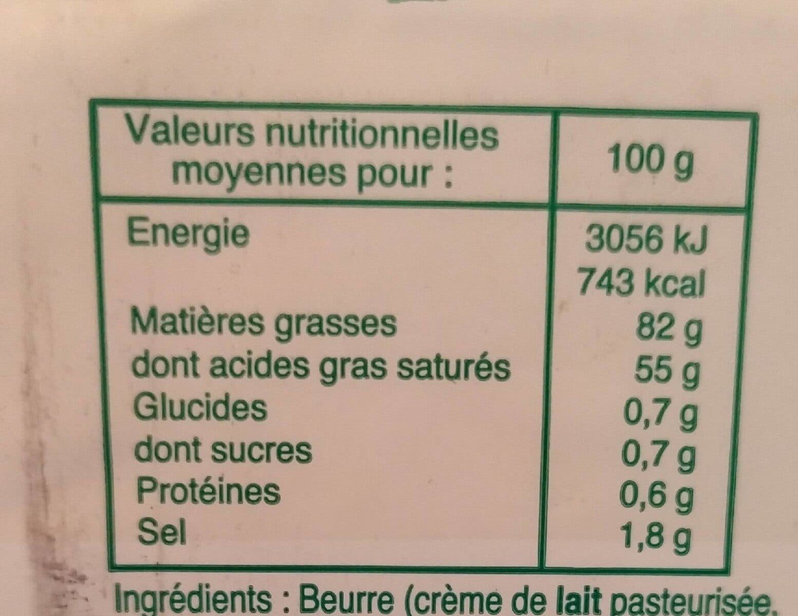 Beurres demi-sel Beurre demi-sel packshot
