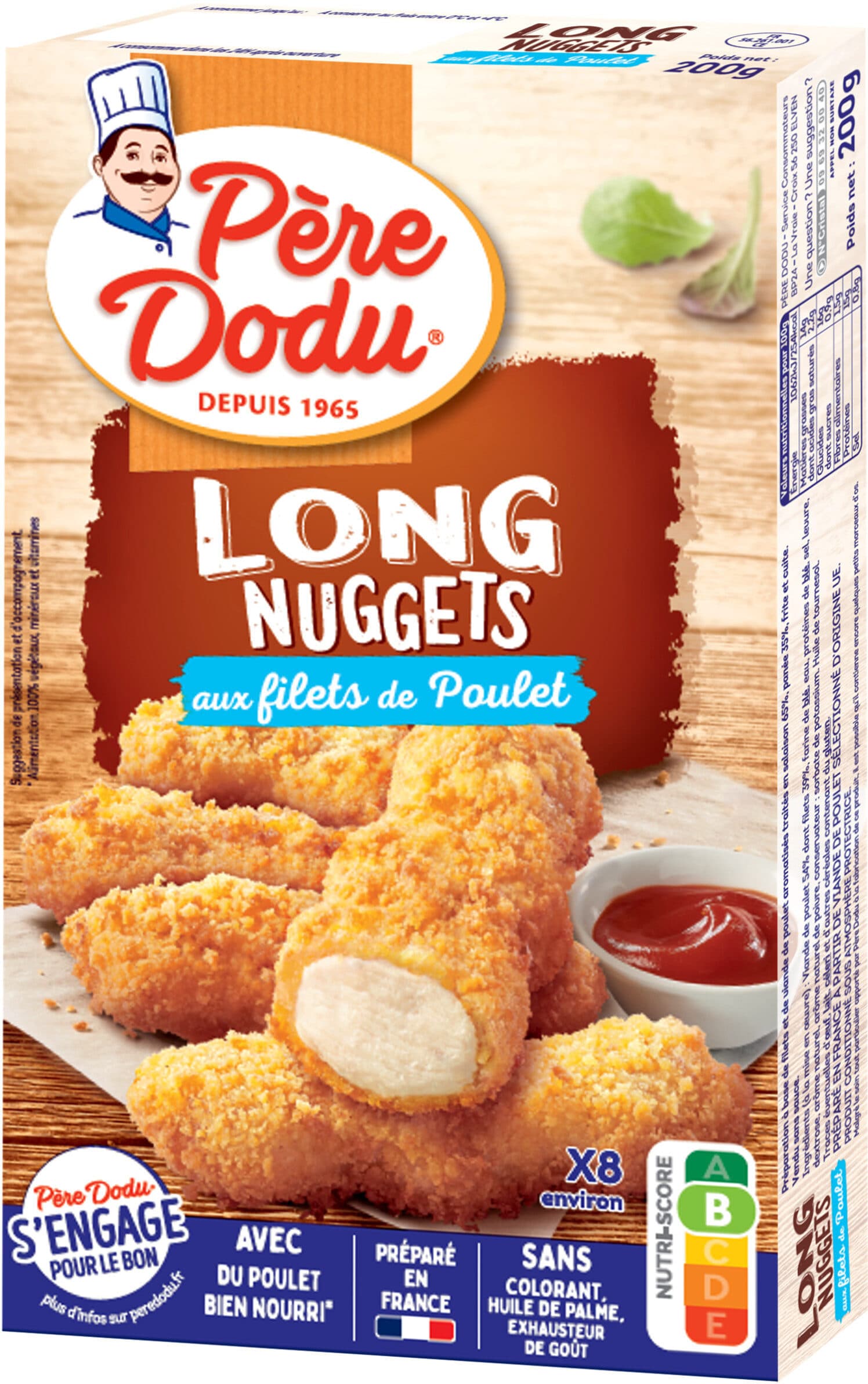 Père Dodu Long nuggets aux filets de poulet packshot