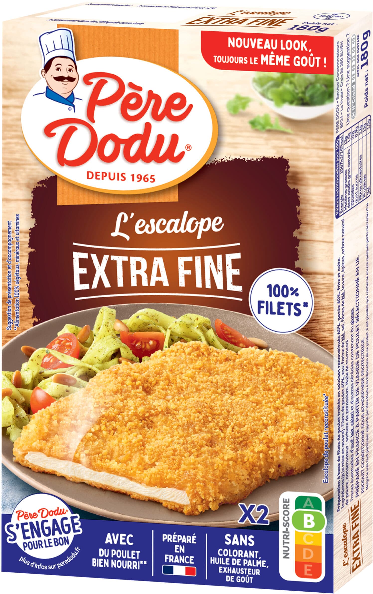 Père Dodu Escalope extra fine de poulet panée packshot