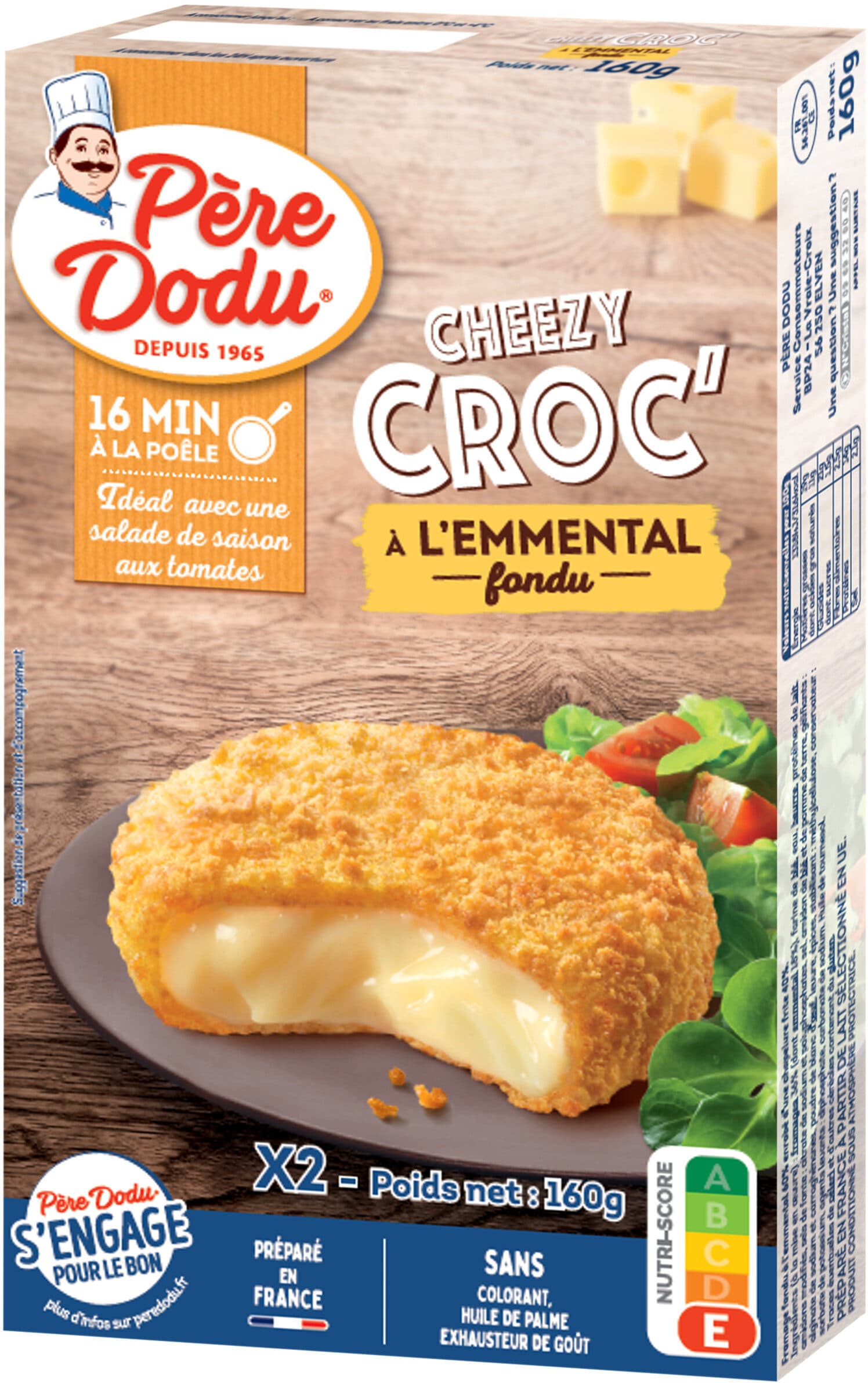 Père Dodu Cheezy croc' a l'emmental fondu packshot