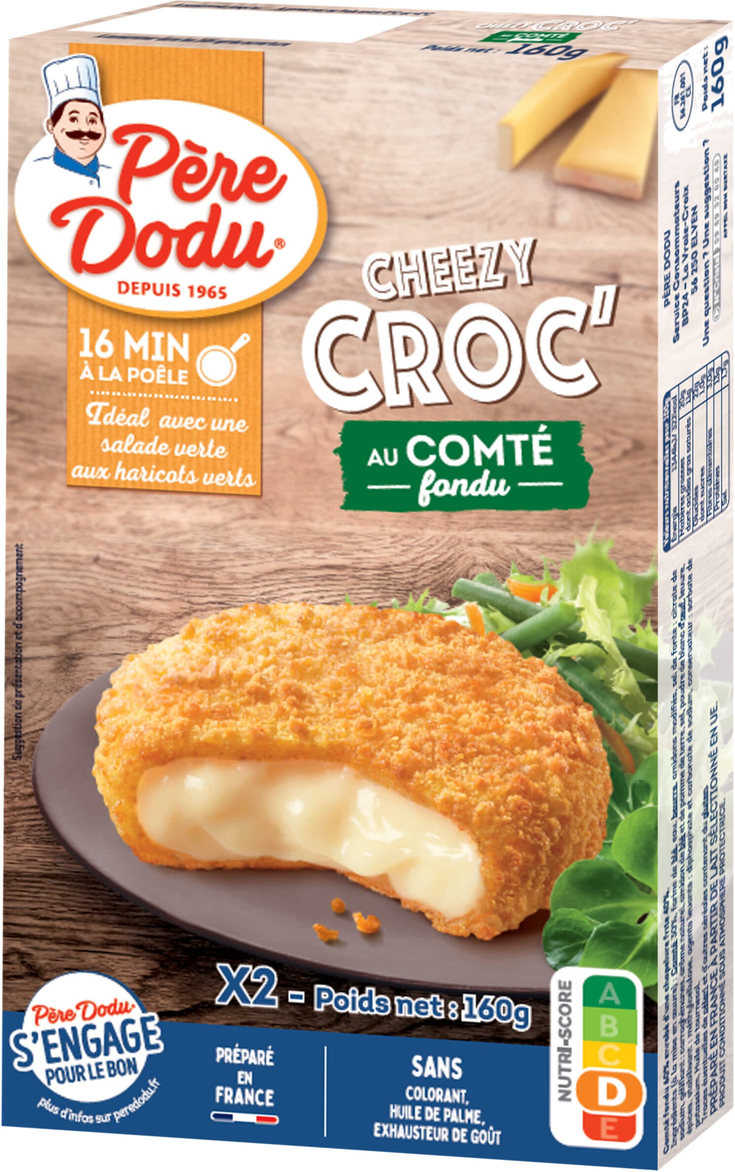 Père Dodu Cheezy croc au Comté fondu packshot