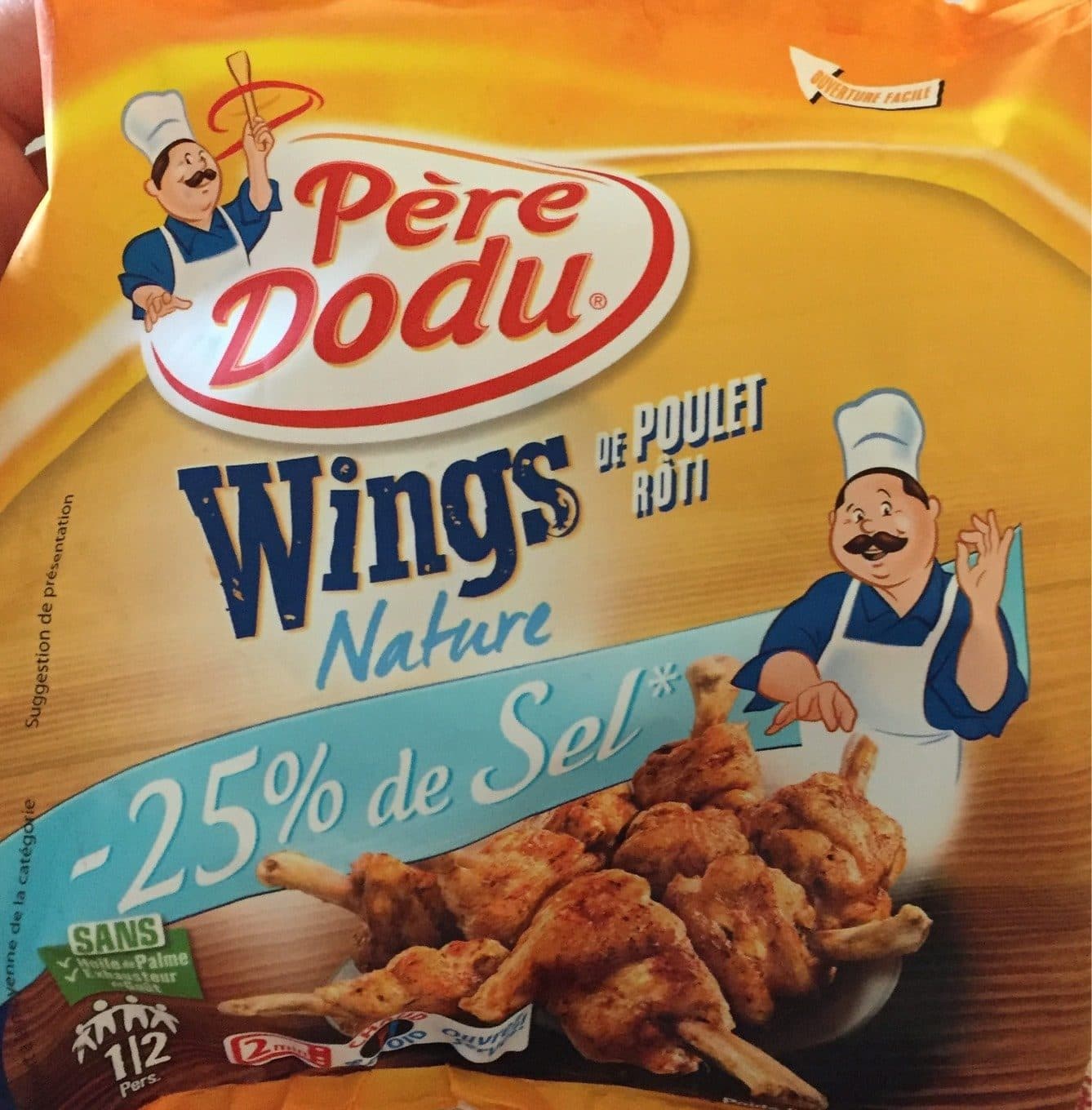 Père Dodu Wings de Poulet Rôti Nature -25% de Sel packshot