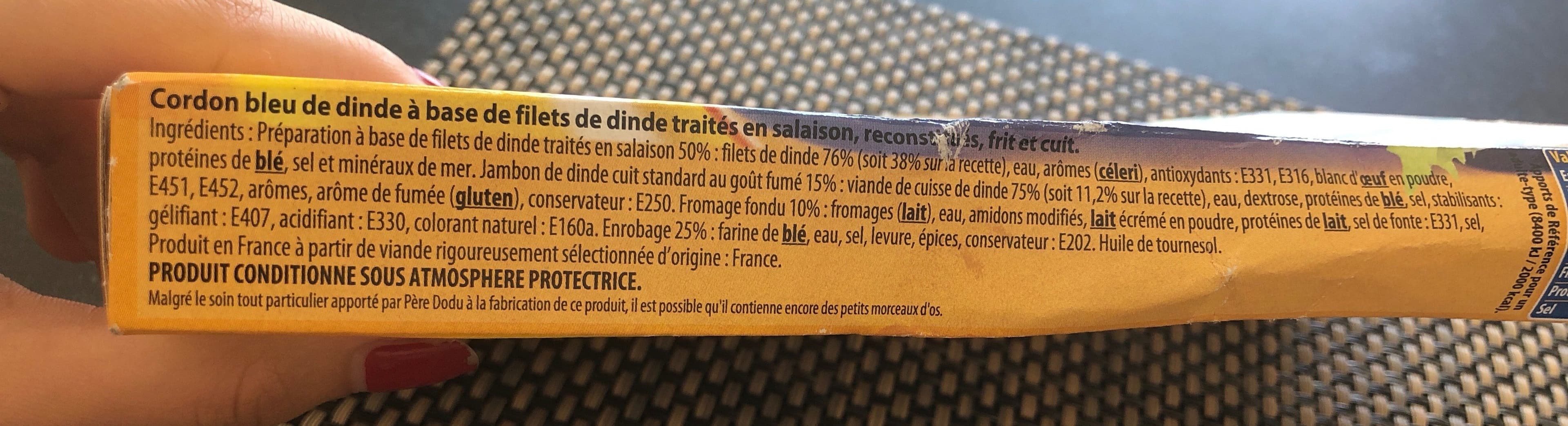 Père Dodu Cordon bleu de dinde 100% filets packshot