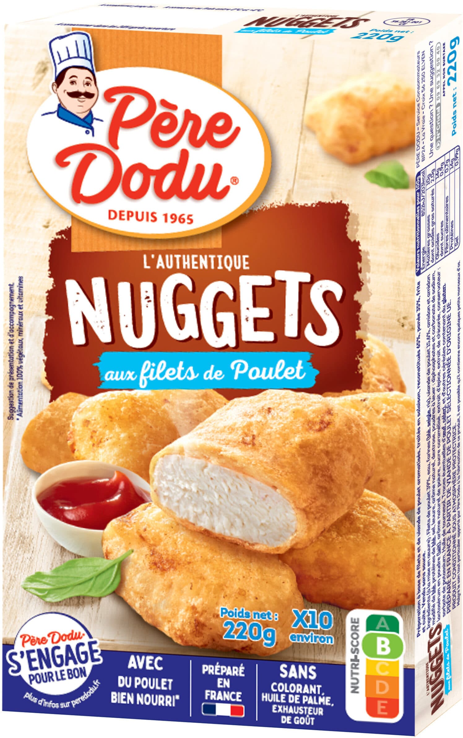 Père Dodu L'authentique nuggets aux filets de poulet packshot