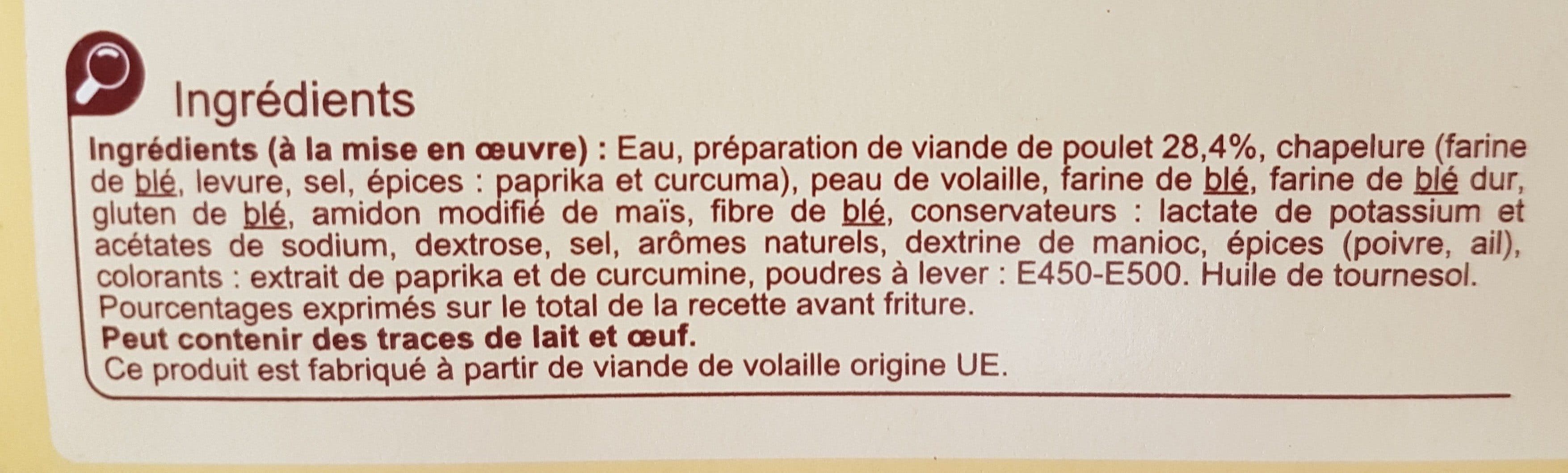 Open Food Facts Nuggets de poulet packshot