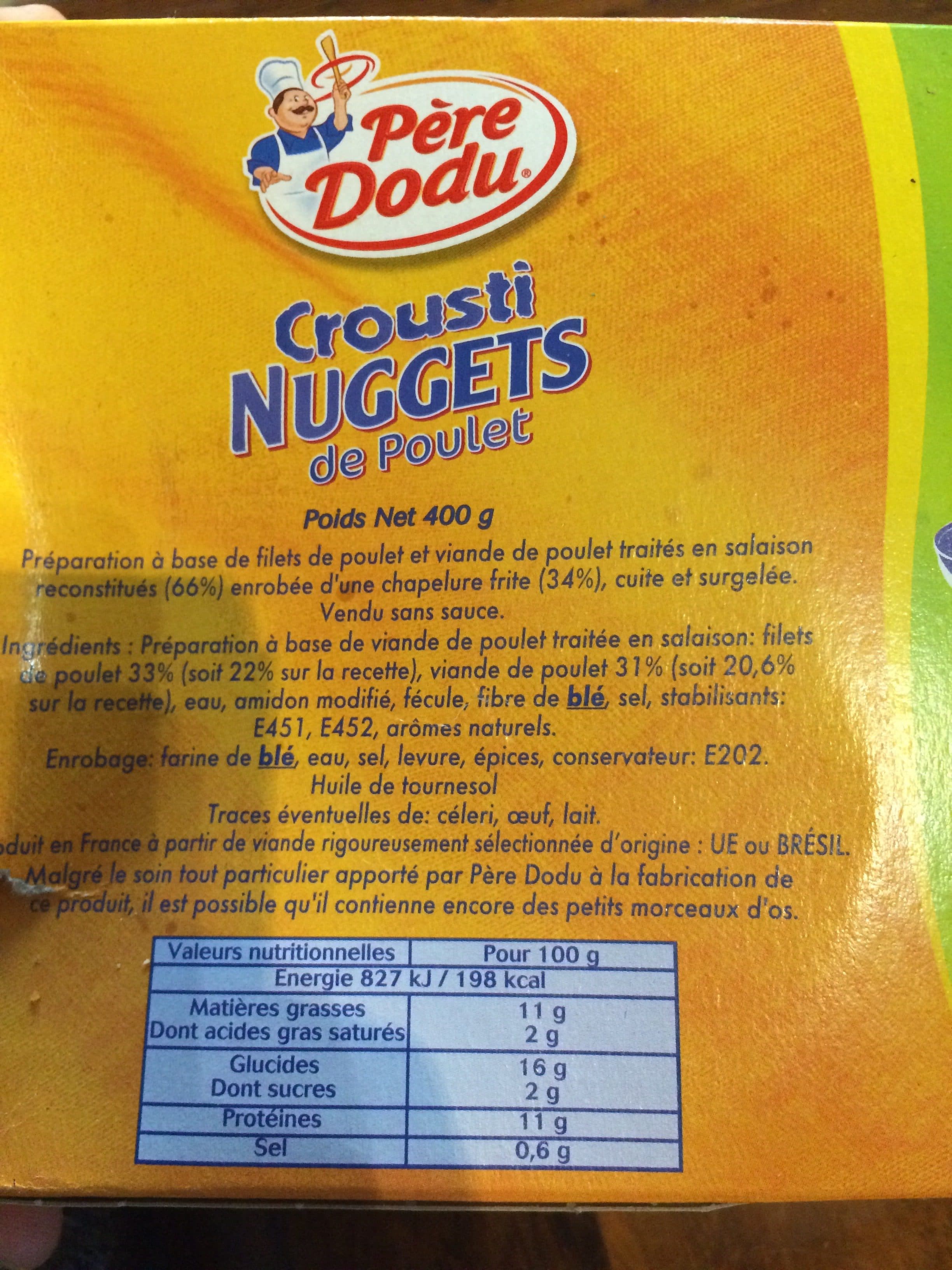 Pere Dodu Crousti nuggets packshot
